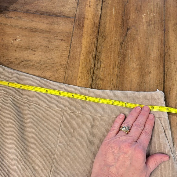 Zara Basics Corduroy Pleat Skirt, Small, Cream/Tan, Preppy Academia Office Retro - Picture 12 of 12